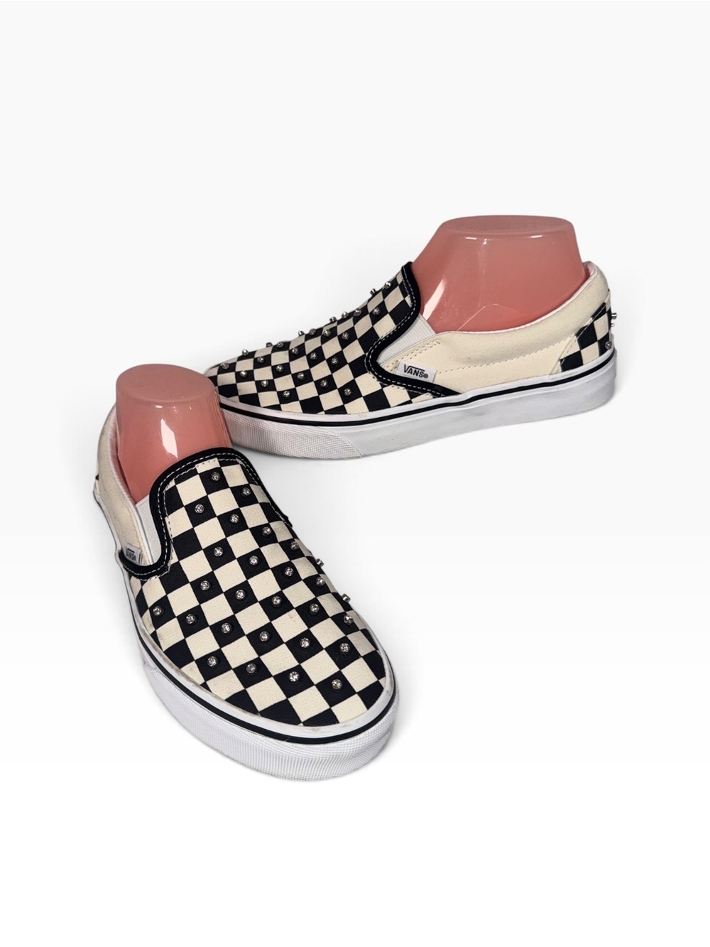 Vans Checkerboard and Rhinestone Slip-On Sneakers - Picture 6 of 6